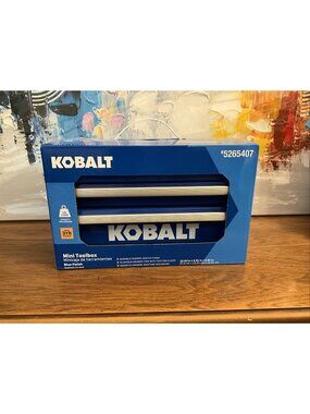 Kobalt Mini Toolbox Blue 2 Drawer 5265407 Brand New
